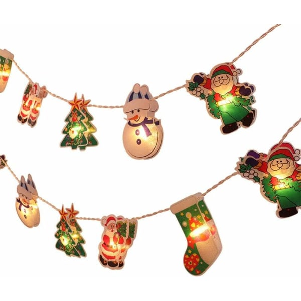 Fairy Lights inomhus, julfönsterdekoration, 2,5 m, 20 LED, blinkande ljus