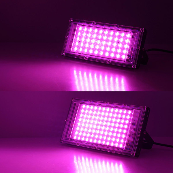 28 cm Sling LED Grow Light, fuld spektrum vandtæt plantevækstbelysning til planteskole (50W europæisk standardstik, sort)