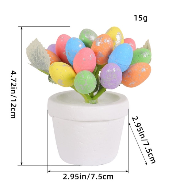 Påsk 12cm påskägg kruka fläckar ägg blomkruka utomhus gård påsk dekoration FAN0308（A）