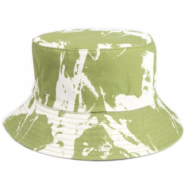 Kvinnors enfärgade hinkhatt sommar strand hinkhatt kvinnor vuxen unisex bomull hatt mors dag present till mamma och fru (grön+ljusblå)