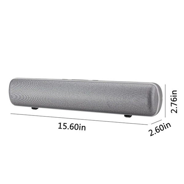 Luminous Bluetooth-högtalare HIFI-ljudkvalitet Dubbelhögtalare Skrivbord Färgglad Liten Ljud Utomhus Mini Subwoofer 20240195（Grå）