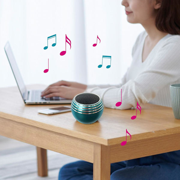 M9-Border Mini Bluetooth Liten Högtalare Parat Subwoofer Bärbar Trådlös Röst Hög Volym Bärbar Ljud（Blå）