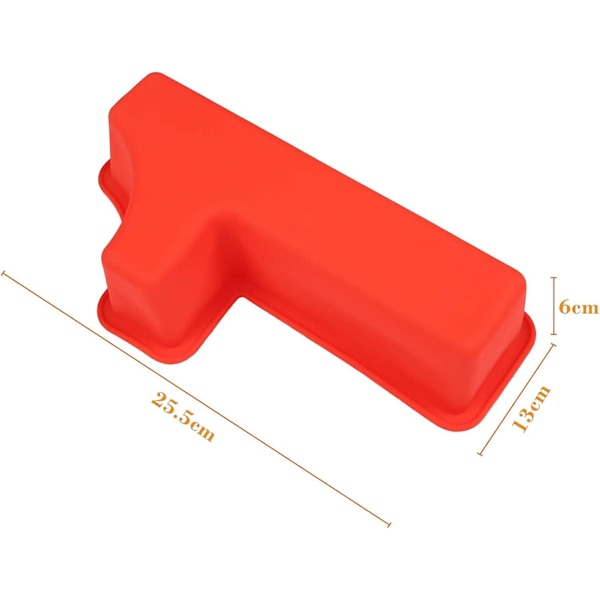 Kageform Silikone Tal Store Tal Bageform 20 x 25 cm rød-1