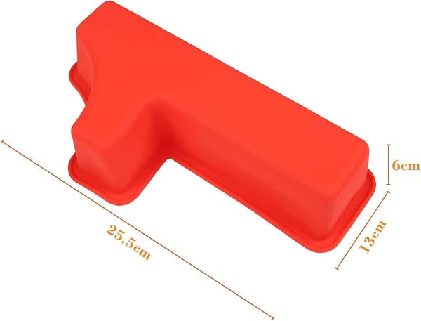 Kakaform Silikon Siffror Stor Siffra Bakform 20 x 25 cm röd-1