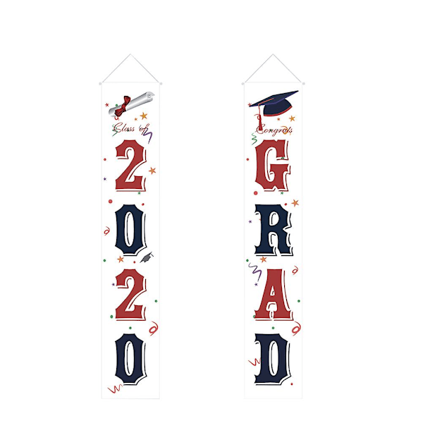 1 par Graduation Gate Banner Graduation Banner 2020 (180X32X1cm)