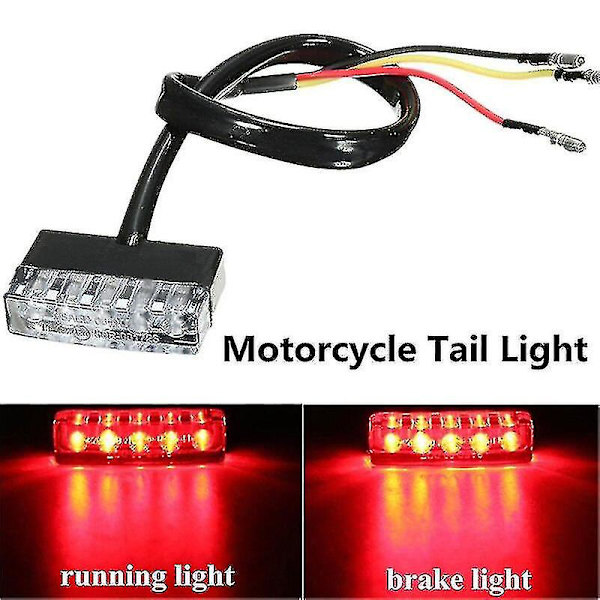 12v Mini 5 Led Universaalinen Vähävirtainen Suuritehoinen Moottoripyörä Skootteri Atv Pyörä Punainen Takavalo Jarruvalo Lamppu