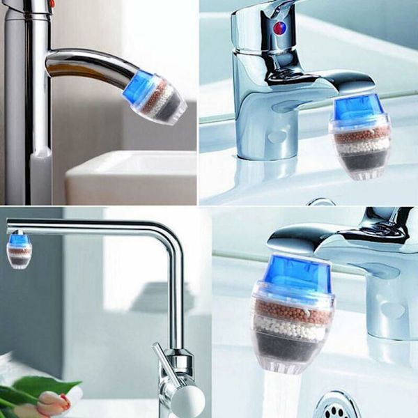 3PCS Kökskran Aktivt Kol Rening Filter