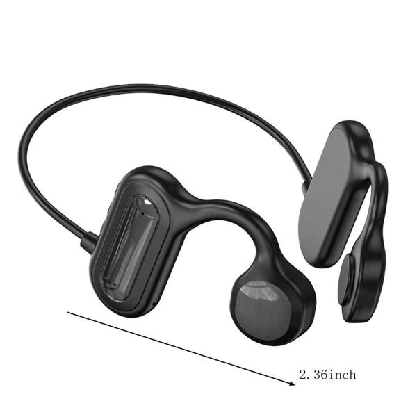 Ledningshörlurar Bluetooth Stereo Trådlösa hörlurar Inbyggd brusreducerande mikrofon Open-Ear Sport Headset（Svarta）