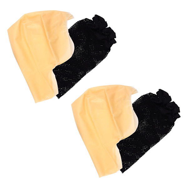 4-pakke sminke latex skallede hatter mesh hårnett parykkhetter for cosplay-forestilling (18X17X0.1CM, som vist på bildet)