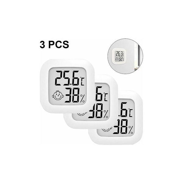 FlkwoH 3-pack inomhus termometer, hygrometer, digital hygrometer