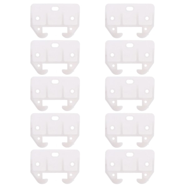 10 kpl muovisten vetolaatikoiden liukukannen varaosat (valkoinen) (5,8 x 4,1 cm, valkoinen)
