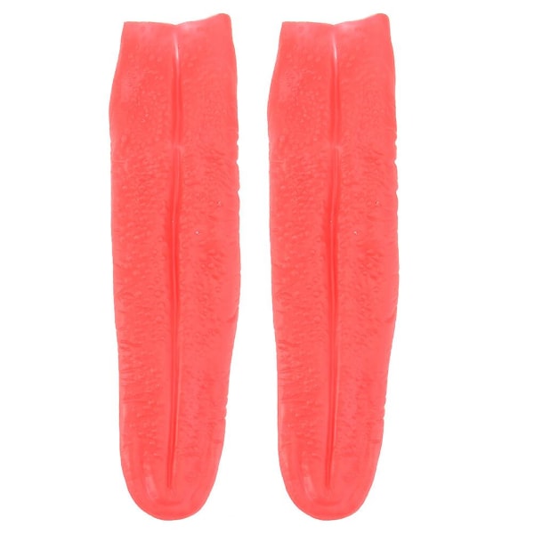 2 Pack Halloween Long Tongue Props Cosplay Props Halloween Party Decoration Props (19X5.2X0.5CM, Red)