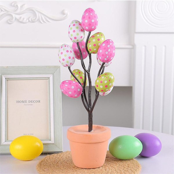 Påskägg Krukfläckar Ägg Blomkruka Utomhus Gård Påskdekoration FAN0275（A）