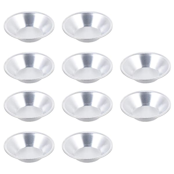 10 st äggformar, pajformar, non-stick äggformar, geléformar (7,5X7,5CM, silver)