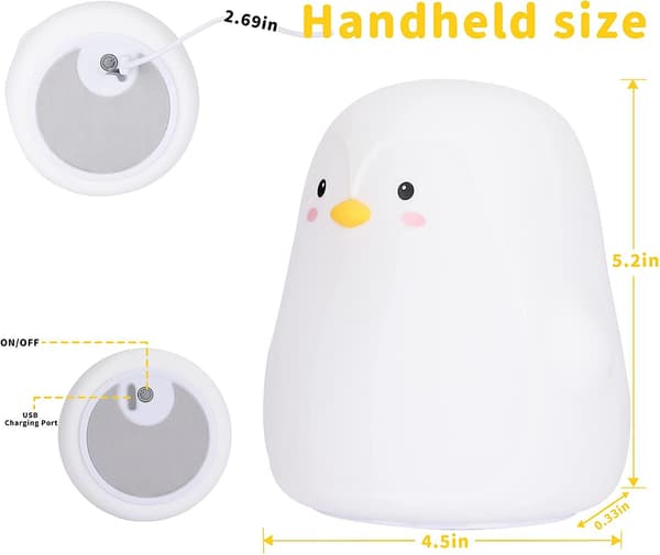 Nattlys, Kawai nattlys, Led nattlys rom, Usb silikon statisk lys