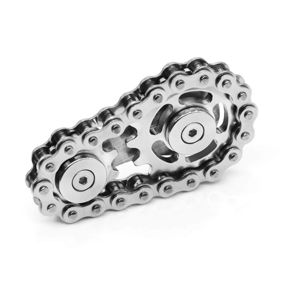 Gyro Sprockets Kæder Svinghjul Landevejscykel Spinner Fingerspids Metal Legetøj Gear（sølvsort）