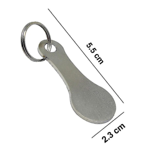 2 stk. Universal Shopping Trolley Token Nøkkelring, Avtakbar Nøkkelring (Sølv)