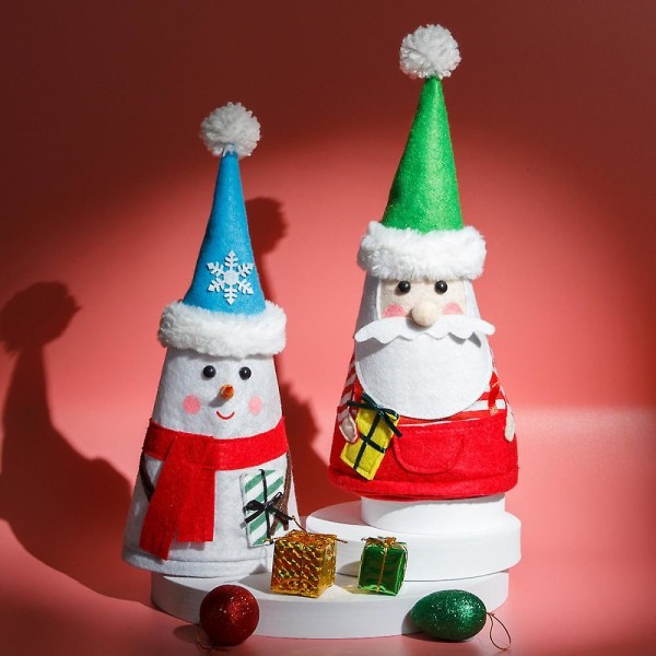 Kompatibel med Creative Cartoon Julstrumpa Jultomte Snögubbe Presentpaket (Gammal Man)