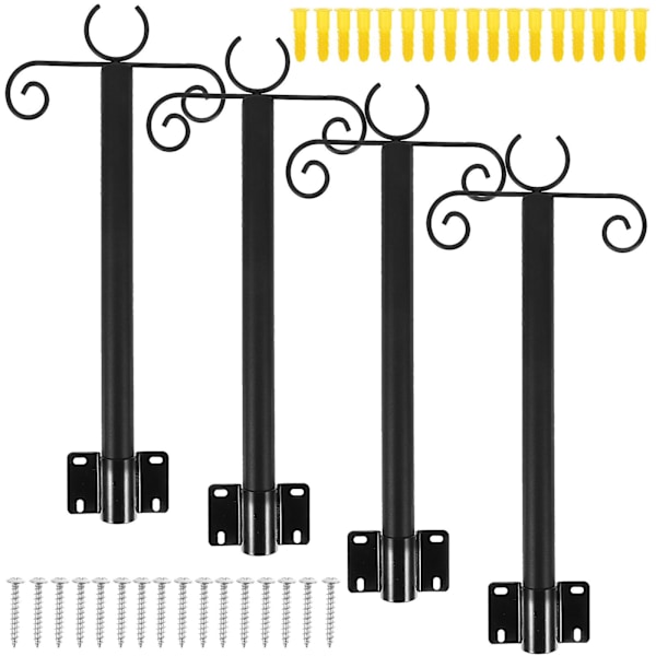 Set med ljusslingor för extern ljusslinga fågelmatarfäste (40,00X8,50X2,50CM, svart)