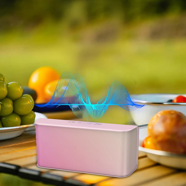 Bluetooth-högtalare, version 5.0, ny privat modell C3, färgutskrift, present, trådlös subwoofer (rosa)