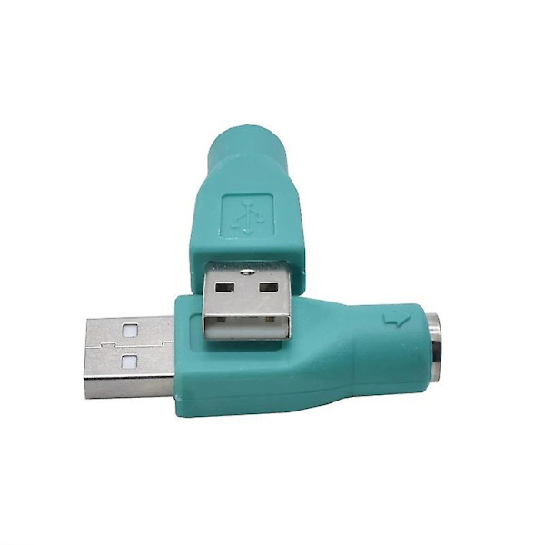 Usb Han Til Ps2 Hun Adapter, Konverter Stik, Grøn
