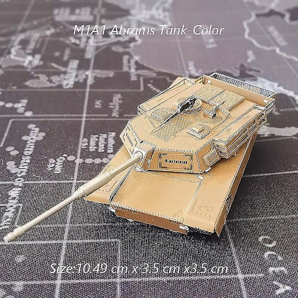 3D Metalpuslesæt DIY-manual berømt tank militærserie Tiger Tanks T-34 Js-2 M1a1 Tankmodel Saml puslespil (T-34 Tank)