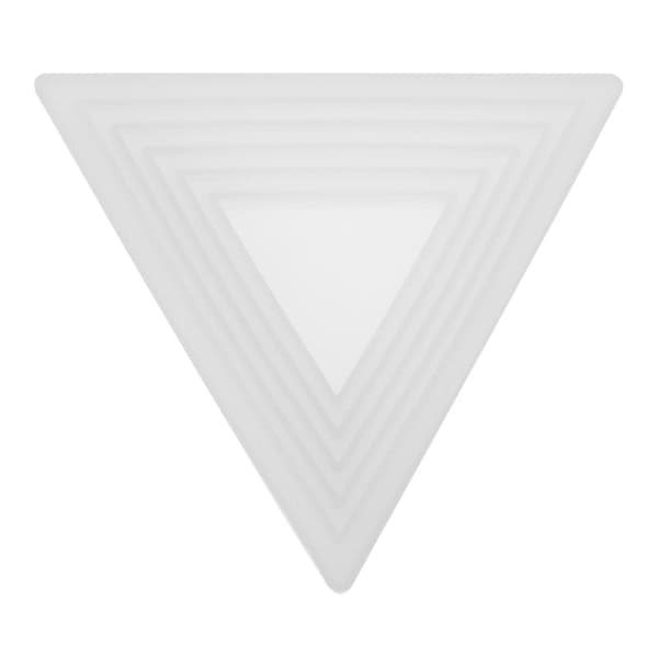 1 st Silikonform Praktisk Hållbar Hög Kvalitet Triangulär Bricka Form Förvaringsbricka Gjutform (16.2X14.2cm, Vit)