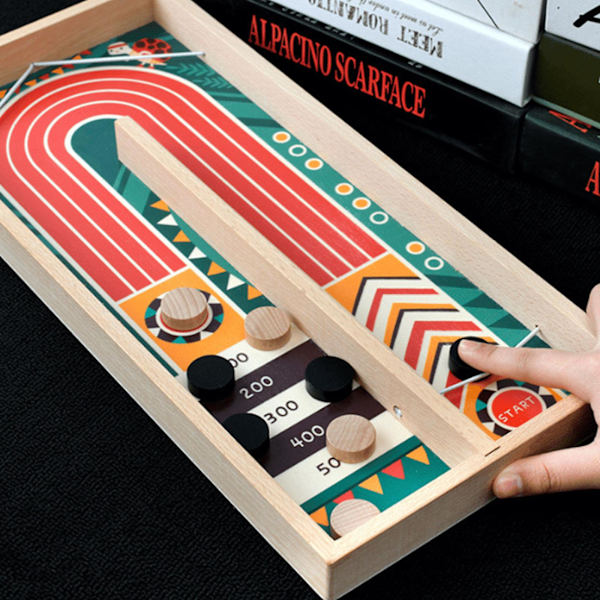 Trä Barnskrivbord Studsande Schackspår Förälder-Barn Interaktivt Spel Leksak