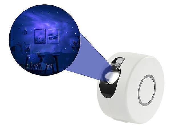 Galaxy stjärnhimmelprojektor roterande (grå)