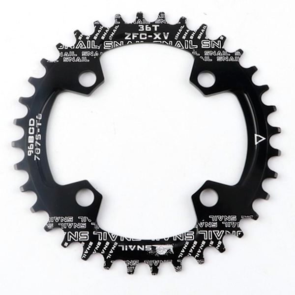 32T 34T 36T Ketjupyörä 104 BCD Kapea Leveä Ketjupyörä Maantiepyörälle Maastopyörälle BMX MTB Pyörän Ketjupyörä Levy Pyöräilyosat（36T，musta）