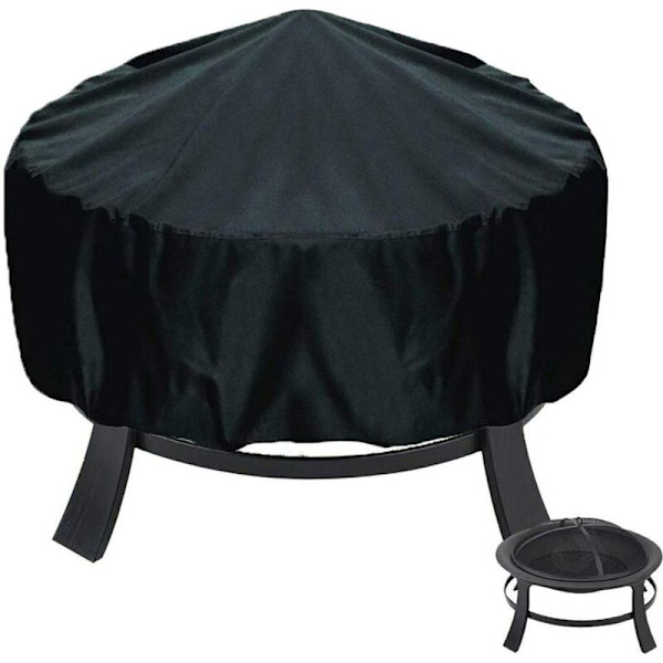 Rund eldstadsskydd, vattentätt eldstadsskydd för utomhusbruk på uteplats och trädgård (85×85×40cm)