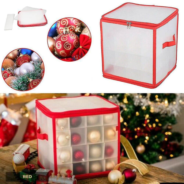 Sammenleggbar julegave Bauble Bag Xmas Tree Decoration Lagring Organizer Box