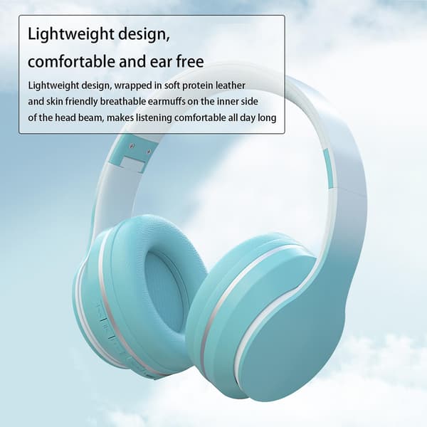 Monterat hopfällbart trådlöst Bluetooth-headset i metall med Bluetooth FM-pluggbart kort (grönt)