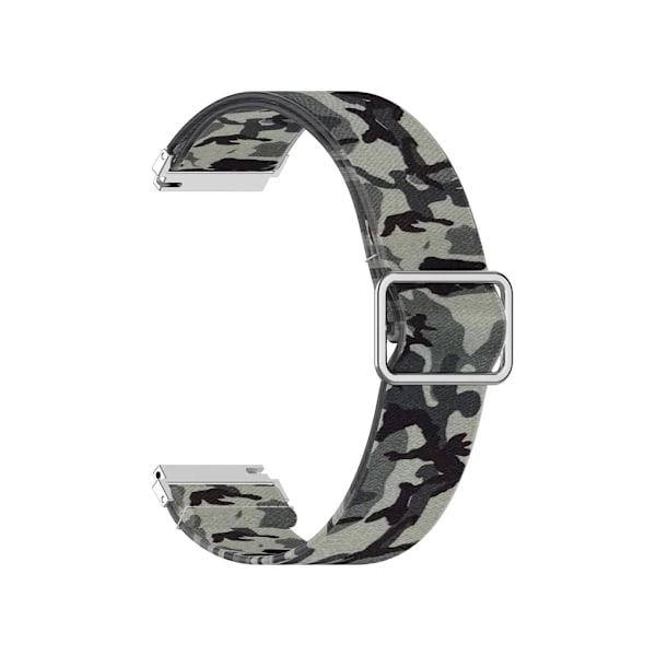 Kompatibel med Samsung Galaxy Watch Active2 Active Mjuk Elastisk Andningsbar Klockarmband Ersättning Kamouflage Grå Klockarmband färg grå