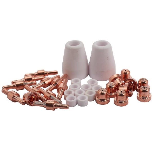 32pcs Compatible Pt 31 Lg-40 40a Standard Size Plasma Cutting Torch Nozzles（white copper color）