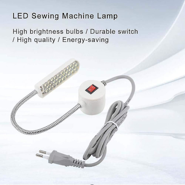 Sylampe LED-arbejdslampe med fleksibel svanehals til syning, læsning, håndværk, makeup