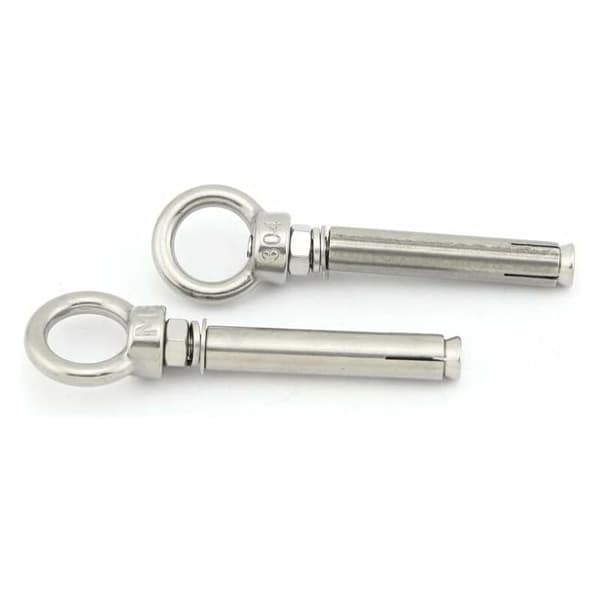 5-pack M10x80mm expanderögleskruvar med rostfria öglebultar