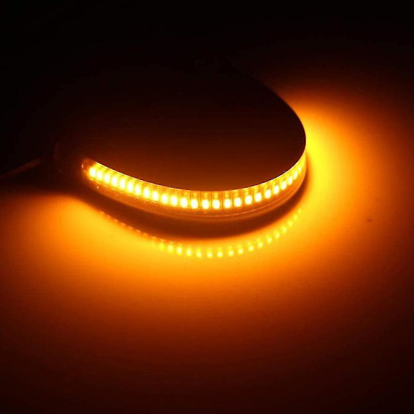 Flexibla Switchback Dubbel Färg Vit Bärnsten Motorcykel Led Gaffel Blinkers Drl Dagsljus Körning Li