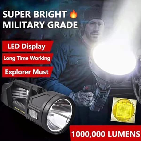 1000000 lumen vanntett søkelys stor søkelys lommelykt