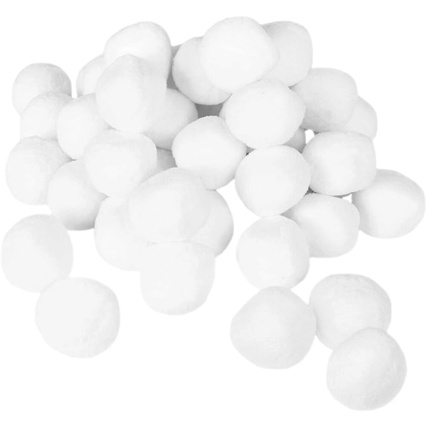 50 pakkauksen sisälumipallolelut ulkopelirekvisiitta Väärennetyt lumipallopelien taistelurekvisiitta (5 x 5 cm, valkoinen)
