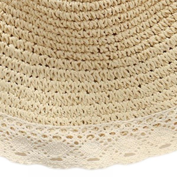 Solhatt, välkomna sommaren med en klassisk kupol solhatt Hatschic rosett accent solhatt justerbar en storlek passar alla solhattar för en perfekt passform (beige)