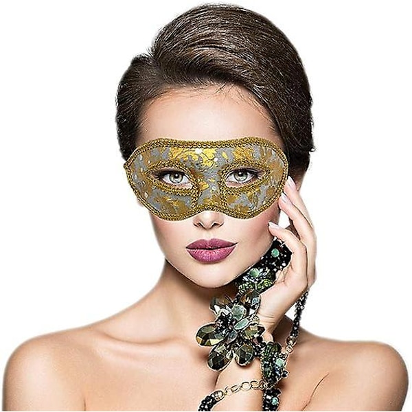 Venetiansk maske, 4-delt maskeutstyr for fester, balldanser, karnevaler