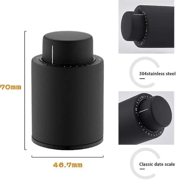 2-pack champagne/vinflaska propp - champagnepropp med datummärkare