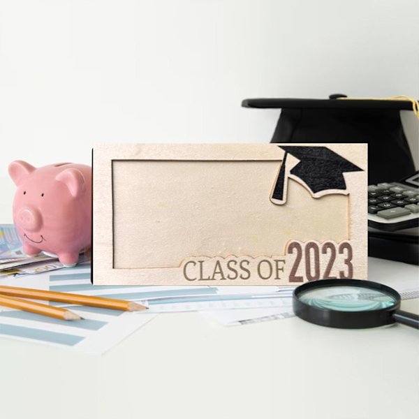 Pengeholder til graduering 2023 Kontantholderpung DIY Pengeholder til graduering (Blå)