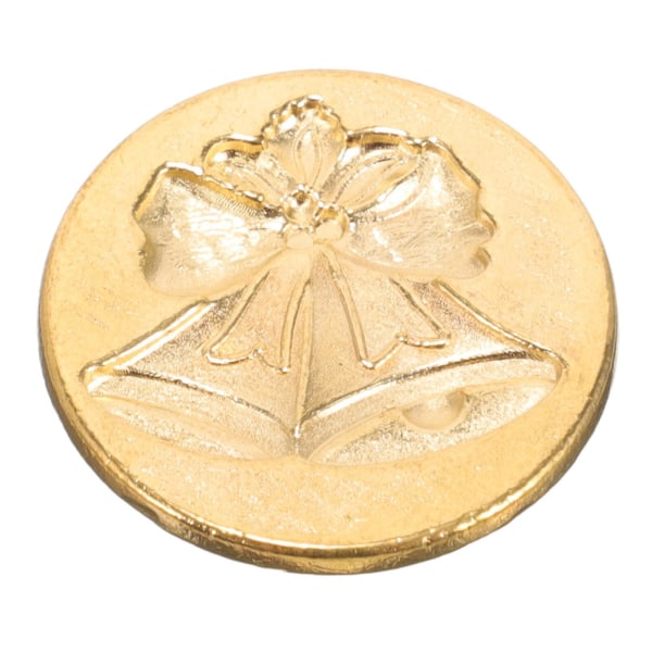 Dekorativt frimærkehoved til vokskuverter, metalvoksstempelhoved, gavesegltilbehør (2.50X2.50X1.00CM, guld)