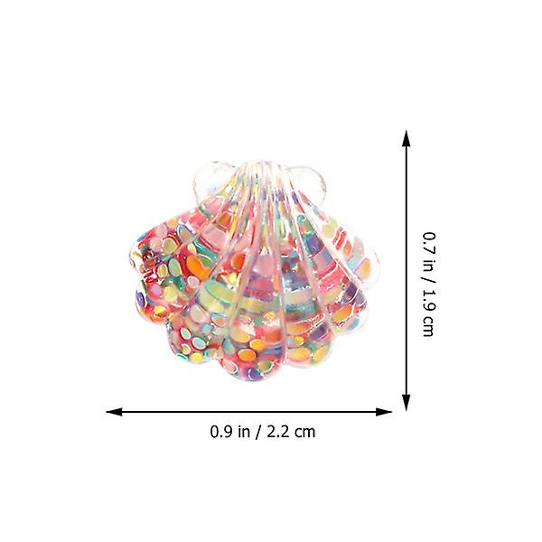 60 st 3d Charm Slices Färgglada Snäckor Telefon Charm Resin Kawaii Miniatyrmodeller (2.2X1.9cm, som bilderna visar)