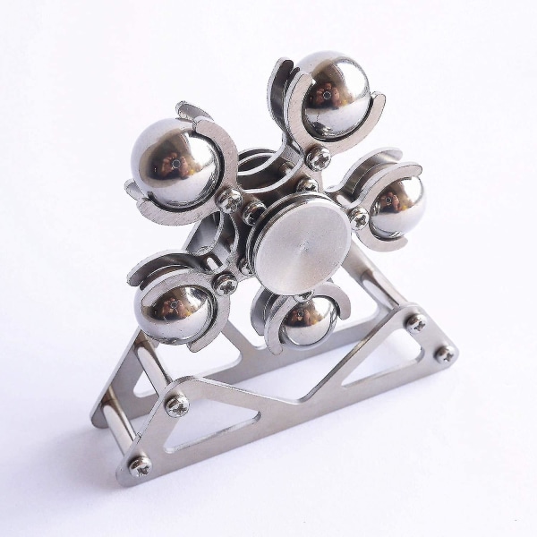 Ferris 2 Pariserhjul Fidget Spinner, Kinetiska Skrivbordsleksaker Snurra Med Stativ