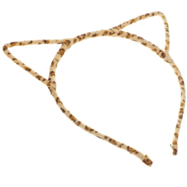 Masquerade Kostumefest Katteøre Hovedbøjle med Ledning (Leopard Print, Leopard Print)