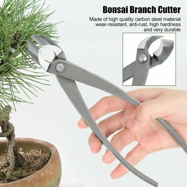 Grenklippare, Bonsai Beskärare Blad Kolstål 8 Tums Konkav Klippare Bonsai Verktyg Trädgårdssax 21,3x5,6cm/8,4x2,2in(L x B)