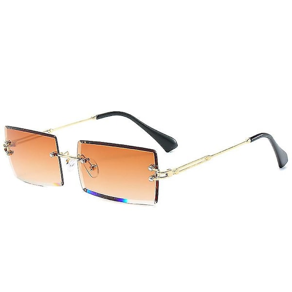 Retro Sunglasses Women Rimless Gradient Shades